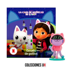 10 colección casa de muñecas de gabby. salida 12 libro + figura de dj cometa