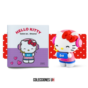 9.Hello Kitty quiere ser... Salida 9 – Libro + Figura Hello Kitty Streamer