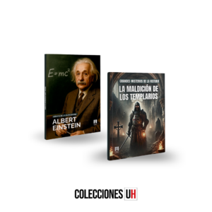 pack genios de la humanidad + grandes misterios libro 3 albert einstein + la maldición de los templarios