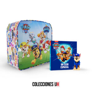 colección paw patrol caja coleccionadora + figura chase + libro